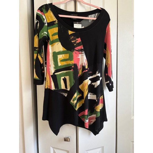 Eva Varro Bold Boho Print High-Low Tunic Top – Size Medium – NWT – MSRP $155 - Picture 3 of 5